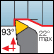 Exter. triangulaire, att. 93°