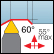 Exter. triangulaire, att. 60°