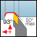 Exter. rhomb. 35°, att. 93°